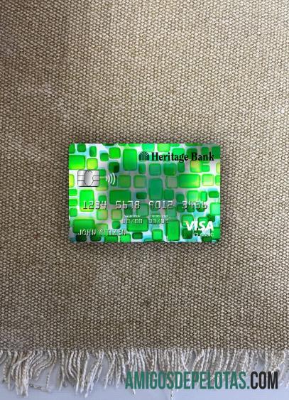 Frente do Photolook do cartão Visa Classic do USA Heritage Bank exemplo